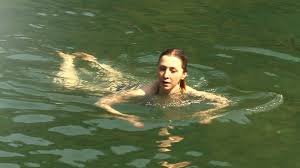 woman swimming